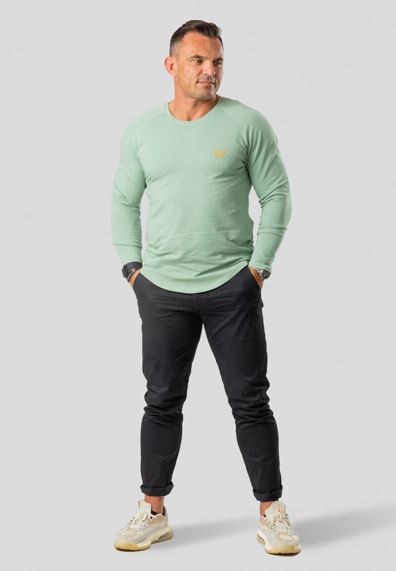Felpa Raglan a maniche lunghe, Menta